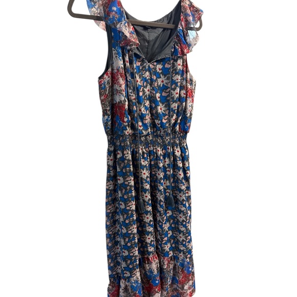 I Heart Ronson Blue and Orange High Low Sundress - Picture 8 of 9